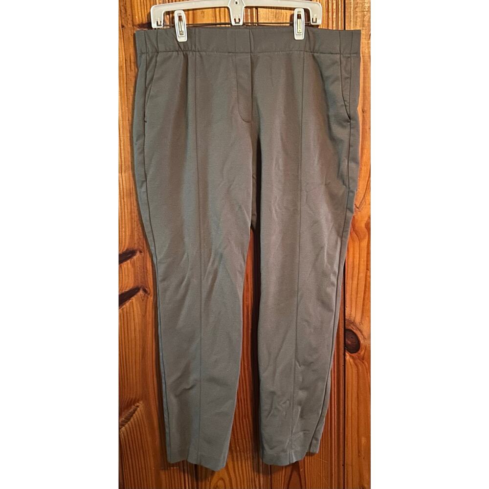 J. Jill Ponte Slim Leg trousers/ pants gray high rise dress pants size Large